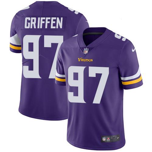 Men 2019 Minnesota Vikings #97 Griffen Purple Nike Vapor Untouchable Limited NFL Jersey